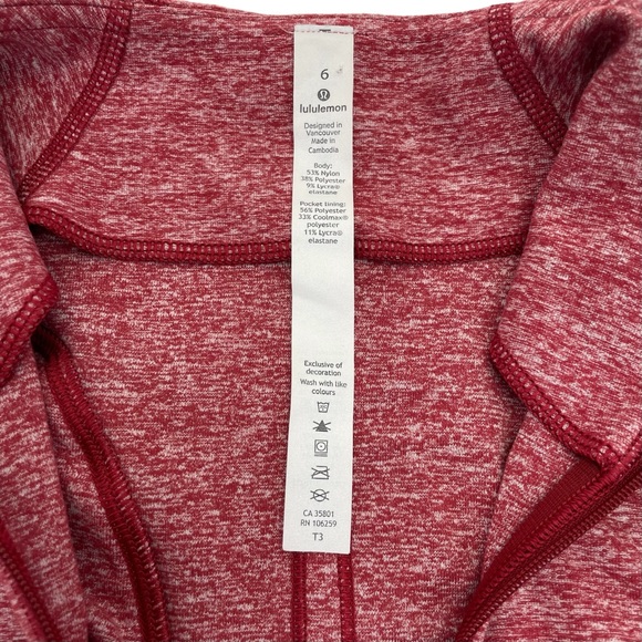 Lululemon Half Zip Top 6 Red - Picture 9 of 16